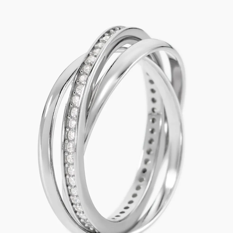 Bague Tahti Argent Blanc Oxyde De Zirconium