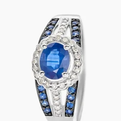 Bague Taliya Or Blanc Saphir Diamant