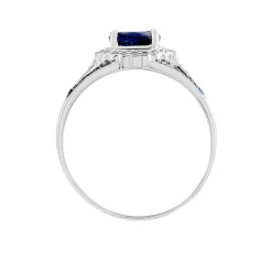 Bague Taliya Or Blanc Saphir Diamant