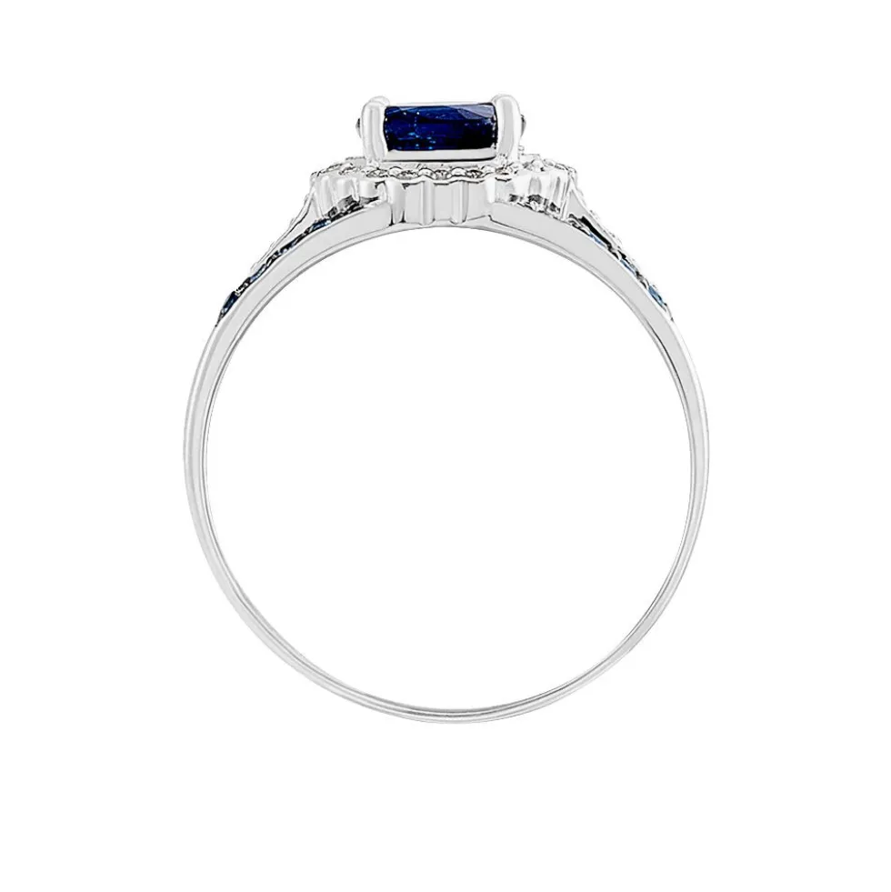 Bague Taliya Or Blanc Saphir Diamant
