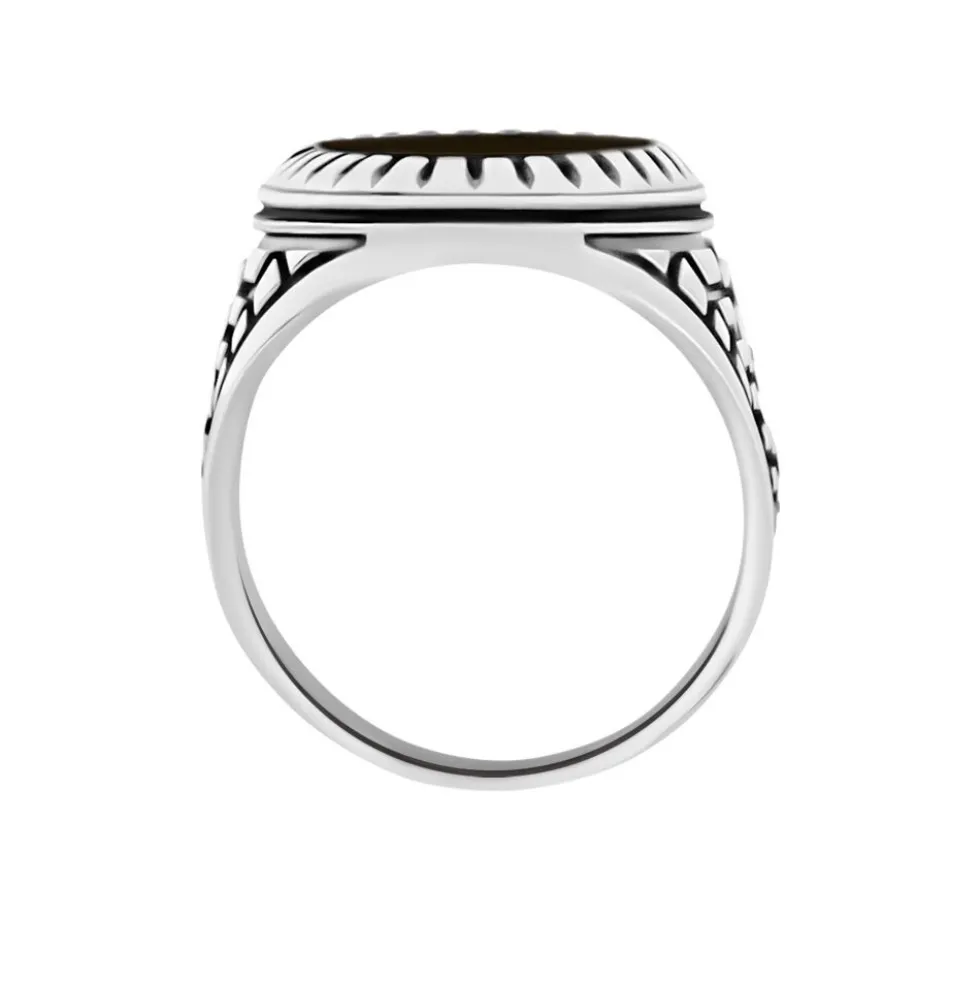 Bague Thimeo Argent Blanc Onyx