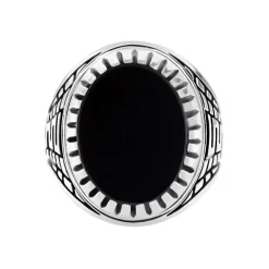 Bague Thimeo Argent Blanc Onyx