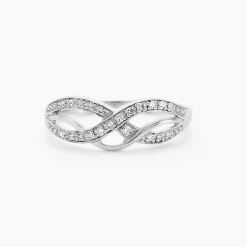 Bague Vaguelette Or Blanc Diamant