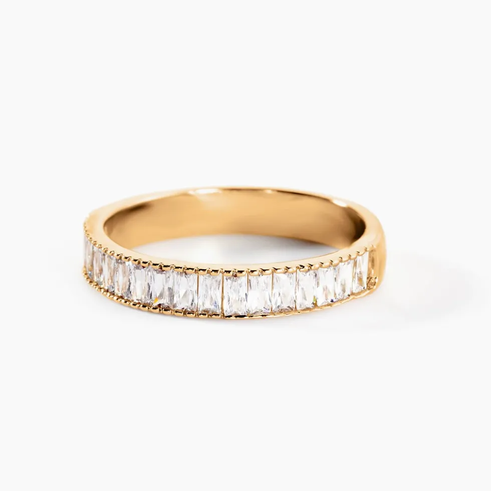 Bague Valentyne Plaque Or Jaune Oxyde De Zirconium