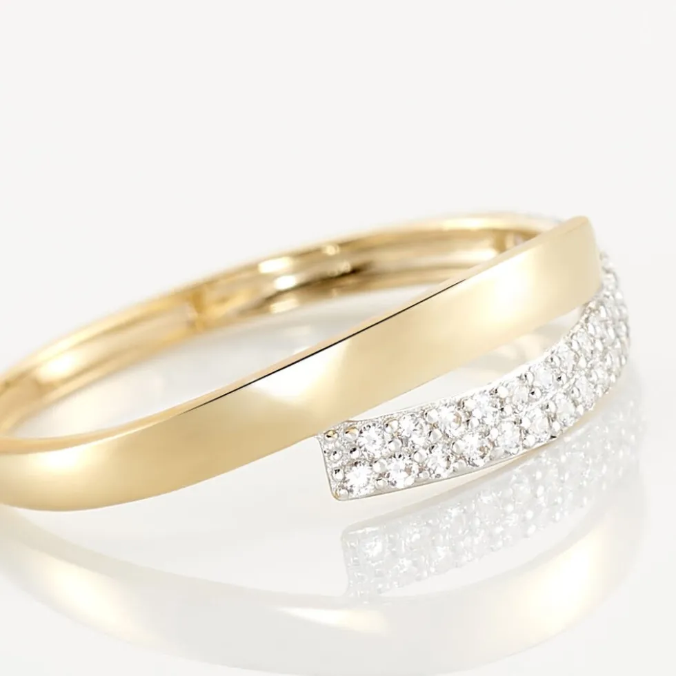 Bague Vero Or Jaune Oxyde De Zirconium