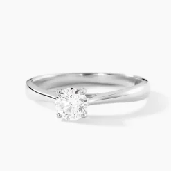 Bague Vicoeuria Ld Platine Blanc Diamant Synthétique