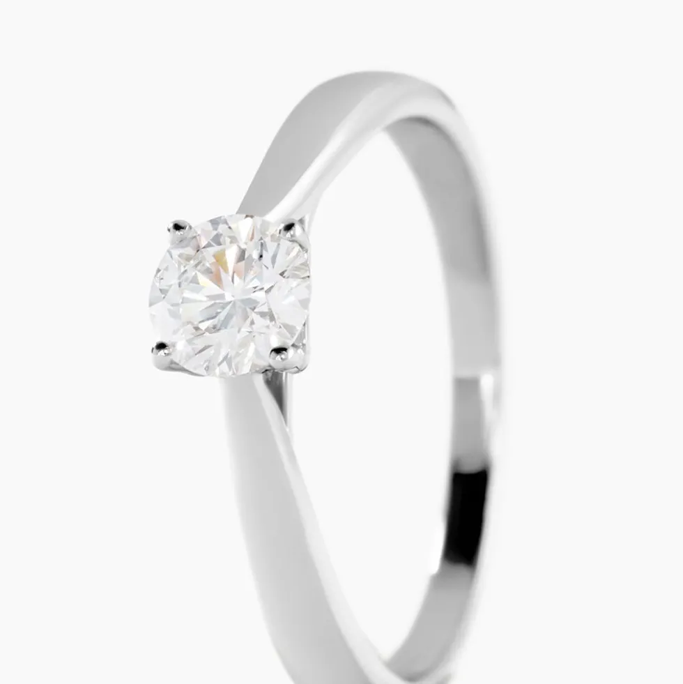 Bague Vicoeuria Ld Platine Blanc Diamant Synthétique