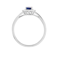 Bague Vladimir Or Blanc Saphir Diamants