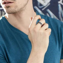 Bague Acier Bicolore