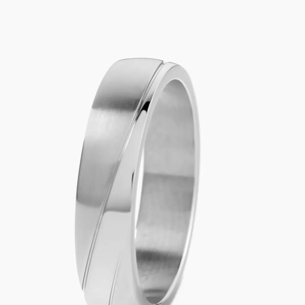 Bague Acier Blanc