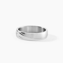 Bague Acier Blanc