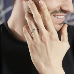Bague Acier Blanc
