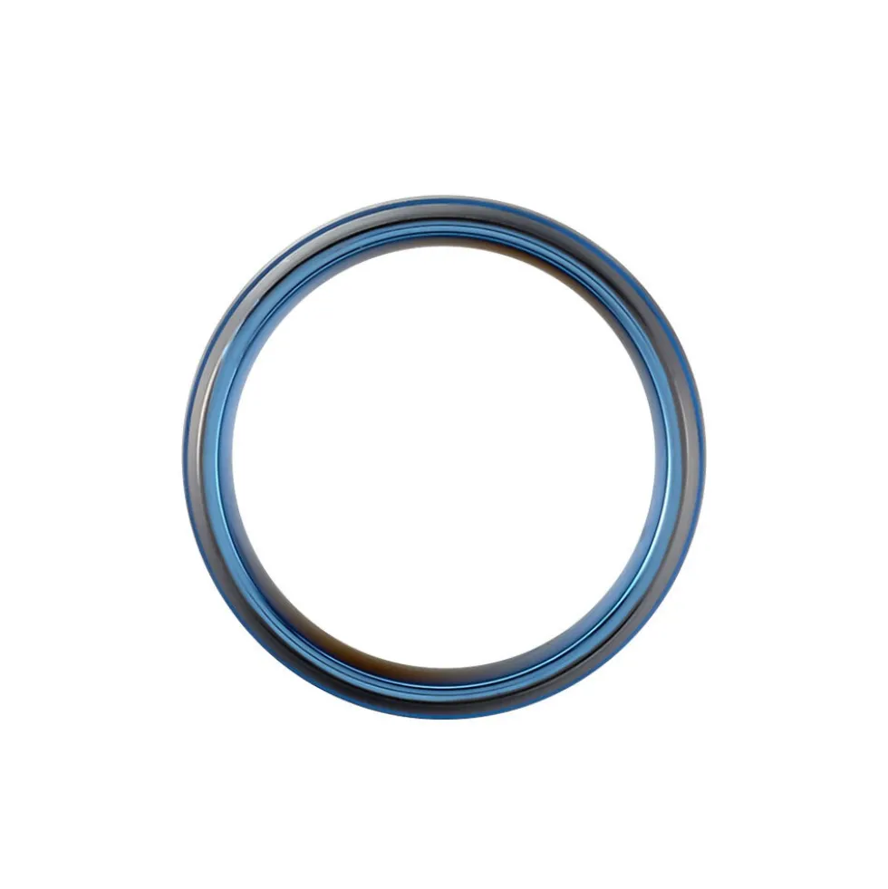 Bague Acier Bleu