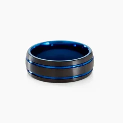 Bague Acier Bleu