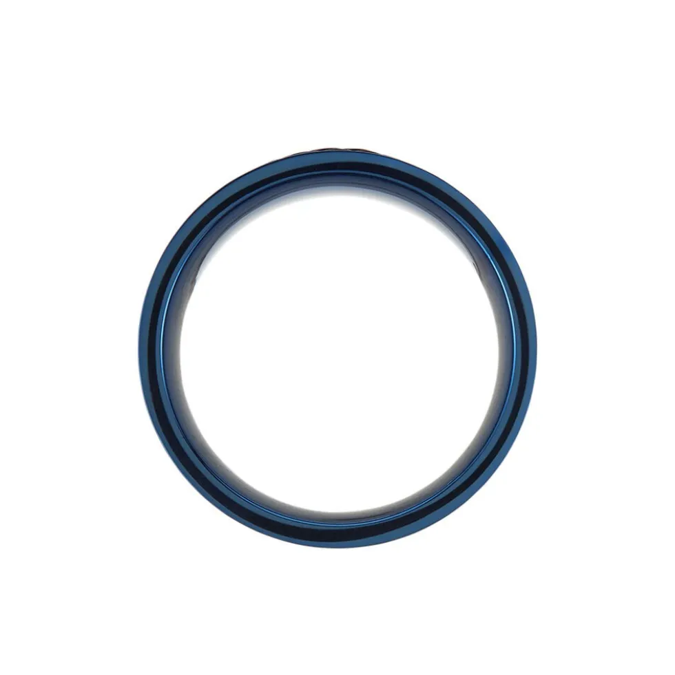 Bague Acier Bleu Luke