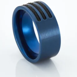 Bague Acier Bleu Luke