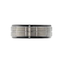 Bague Acier Noir