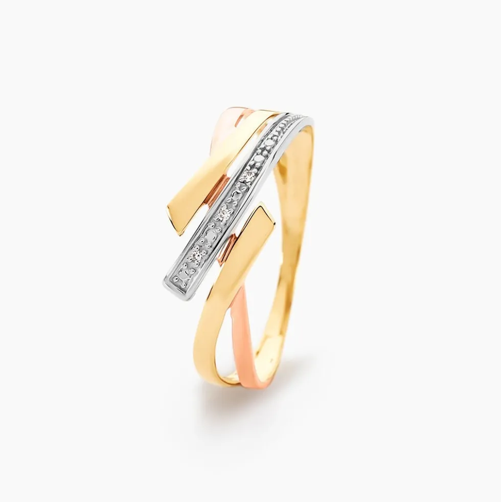 Bague Ainhoa Or Tricolore Diamant