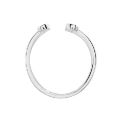 Bague Ajustable Janvier Argent Oxydes De Zirconium