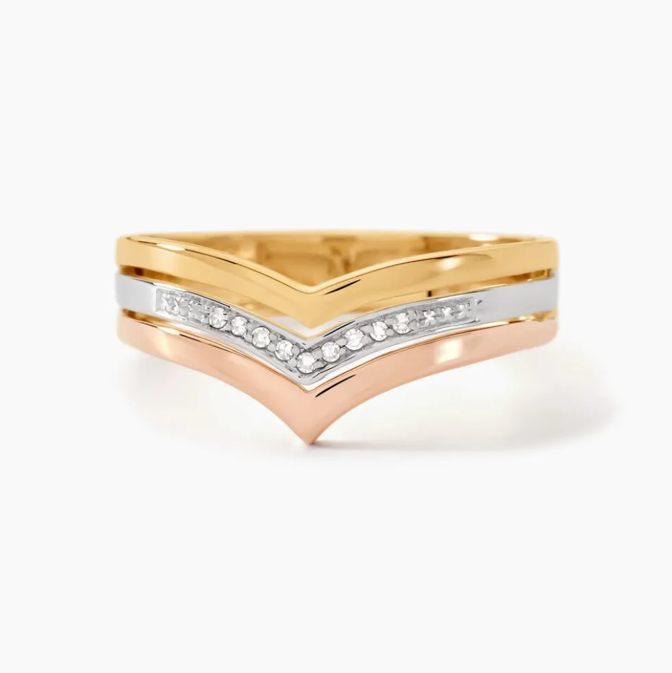 Bague Alix Or Tricolore Diamant