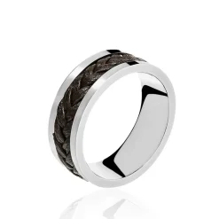 Bague Ally Acier Blanc