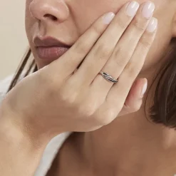 Bague Argent Blanc Afon Oxydes De Zirconium