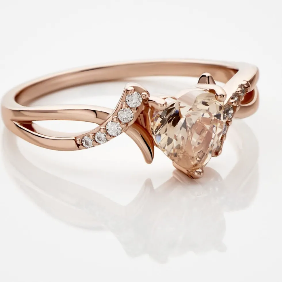 Bague Argent Rose Avalon Oxyde De Zirconium