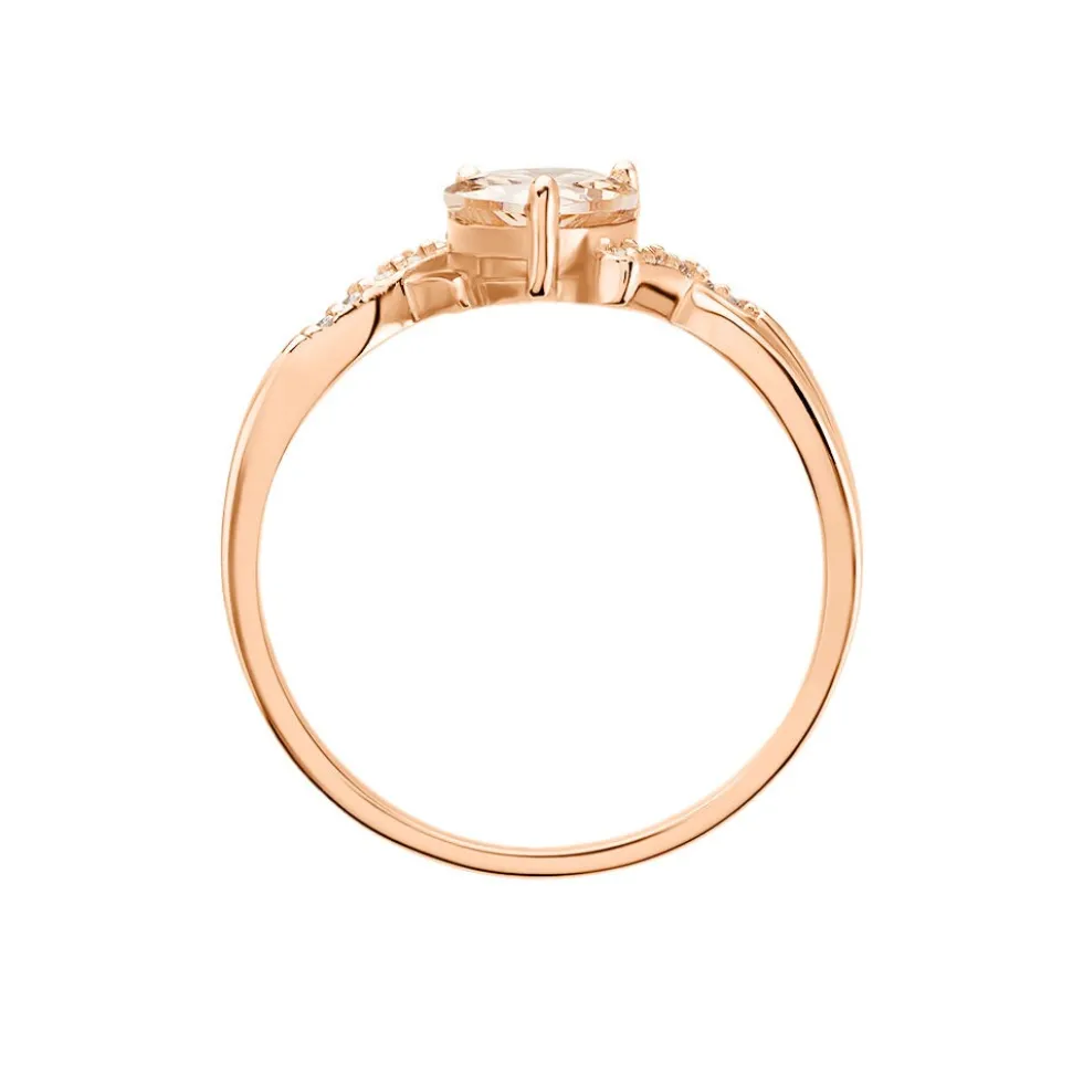 Bague Argent Rose Avalon Oxyde De Zirconium