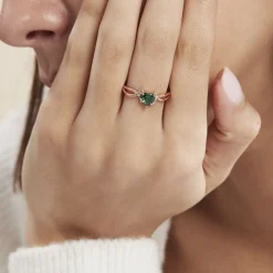 Bague Argent Rose Avalon Oxyde De Zirconium