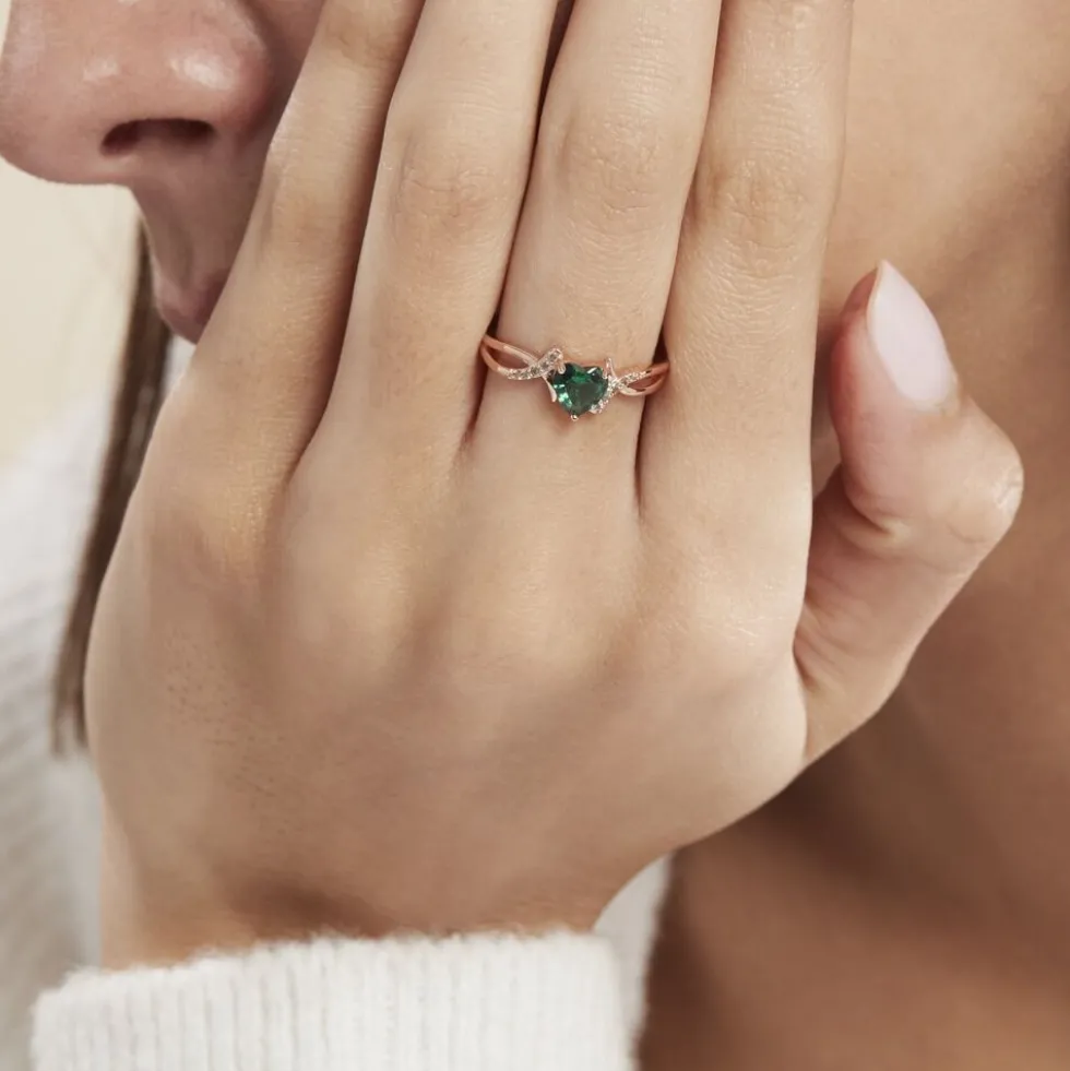 Bague Argent Rose Avalon Oxyde De Zirconium