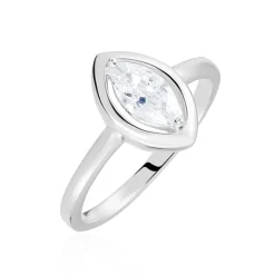 Bague Aron Argent Blanc Oxyde De Zirconium