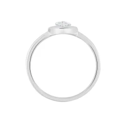 Bague Aron Argent Blanc Oxyde De Zirconium