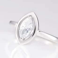 Bague Aron Argent Blanc Oxyde De Zirconium
