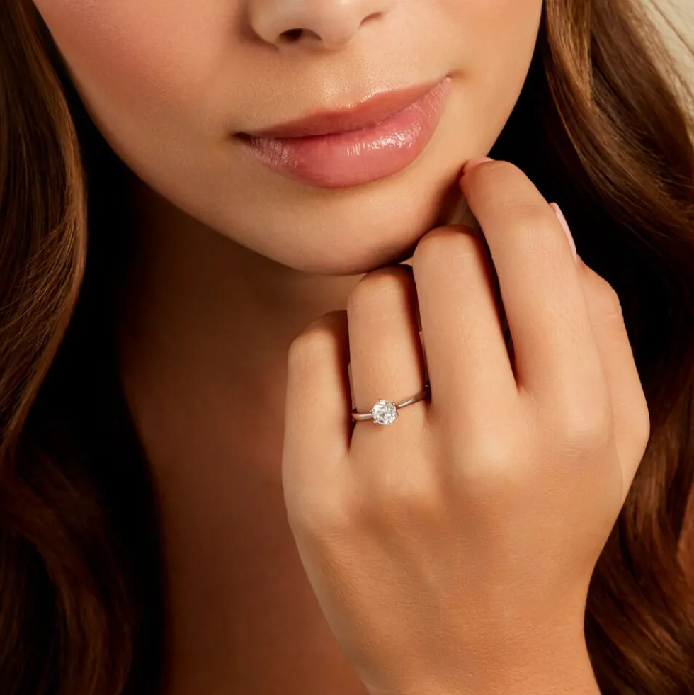 Bague Athena Platine Blanc Diamant