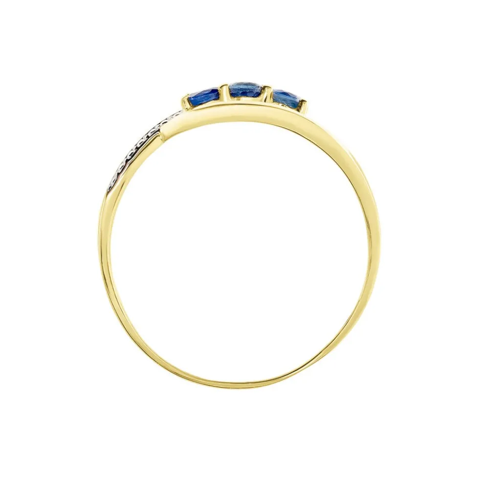 Bague Aurora Or Bicolore Saphir Et Diamant