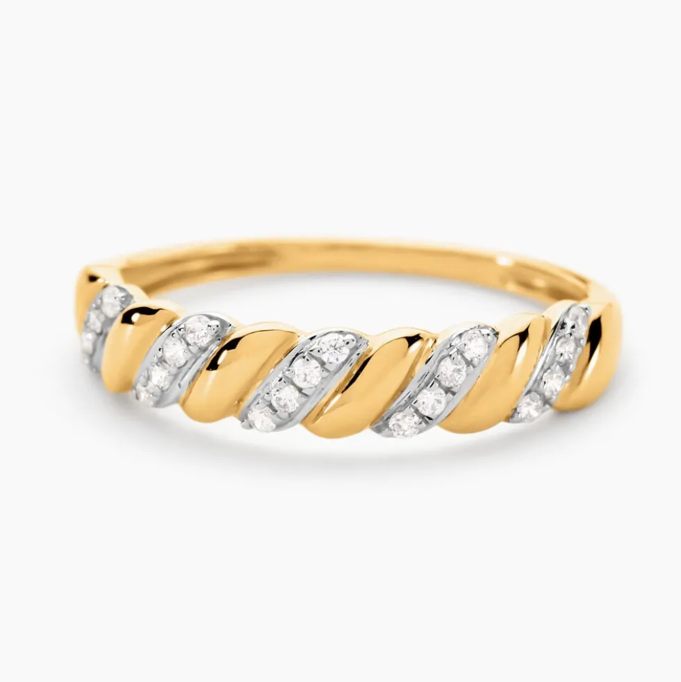 Bague Azariah Or Jaune Oxyde De Zirconium
