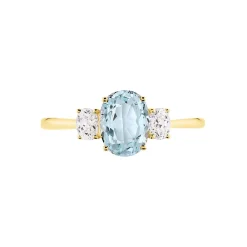 Bague Carroll Or Jaune Topaze Oxyde De Zirconium