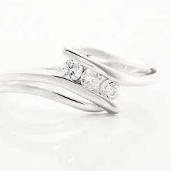 Bague Cascade Argent Blanc Oxyde De Zirconium