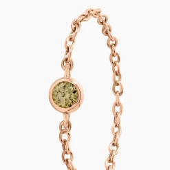 Bague Chaine Madalyn Argent Rose Oxyde De Zirconium