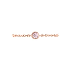 Bague Chaine Madalyn Argent Rose Oxyde De Zirconium