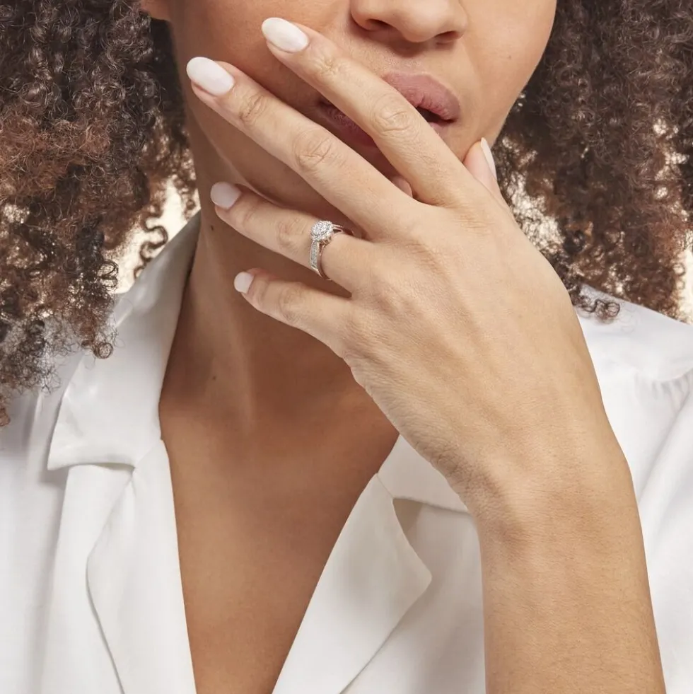 Bague Chou Or Blanc Diamant