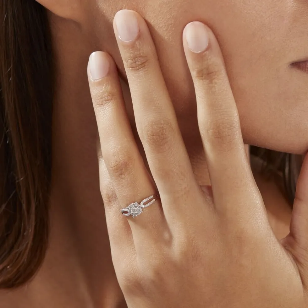 Bague Cillin Or Blanc Diamant
