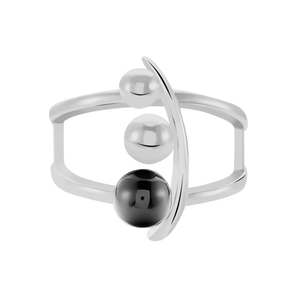 Bague Cleya Argent Blanc Céramique