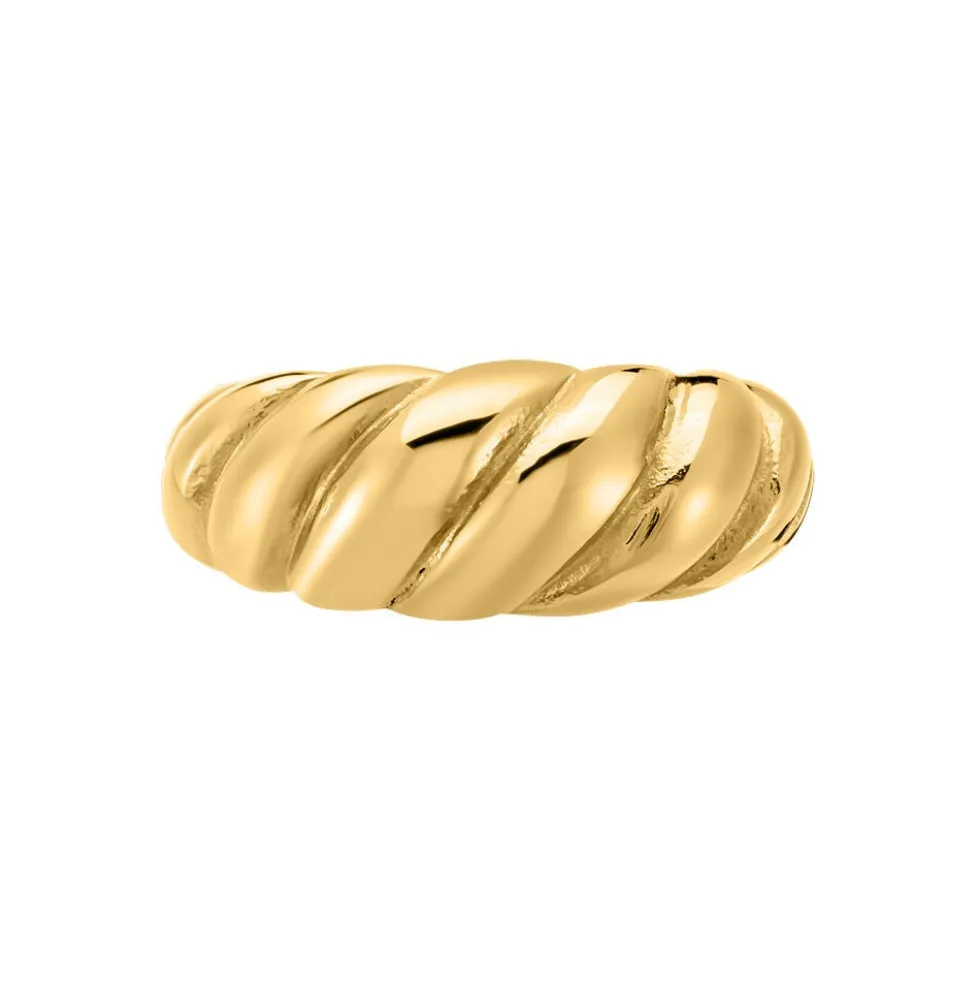 Bague Clive Acier Doré