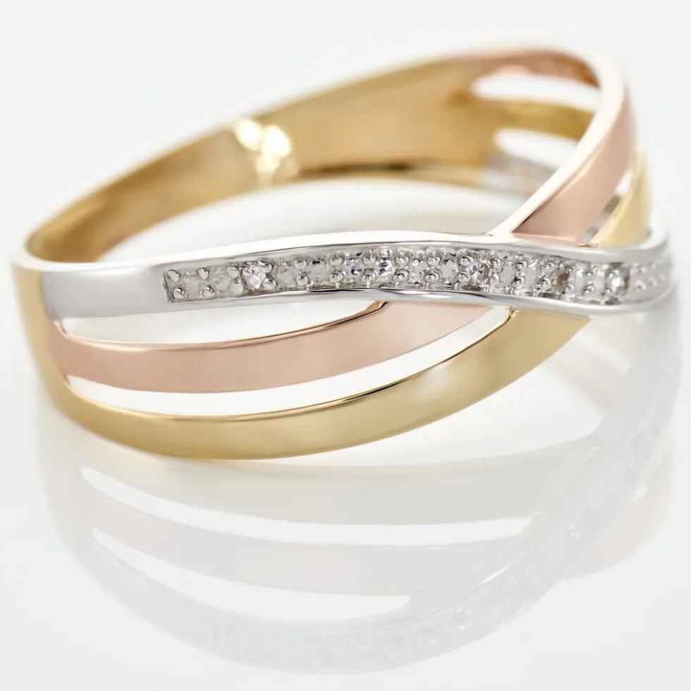 Bague Cramitia Or Tricolore Diamant