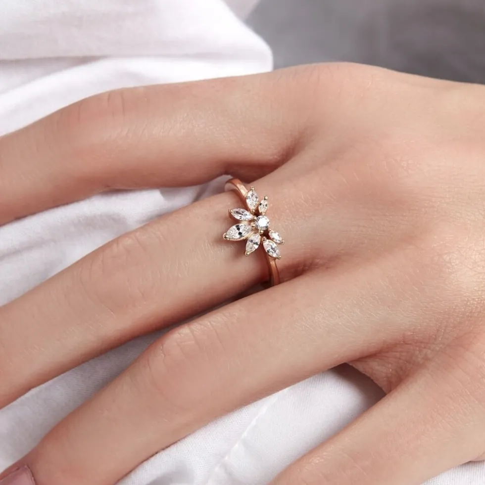 Bague Davena Argent Rose Oxyde De Zirconium