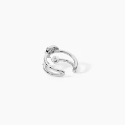 Bague D'hélix Unitaire Aphra Argent Blanc Oxyde De Zirconium