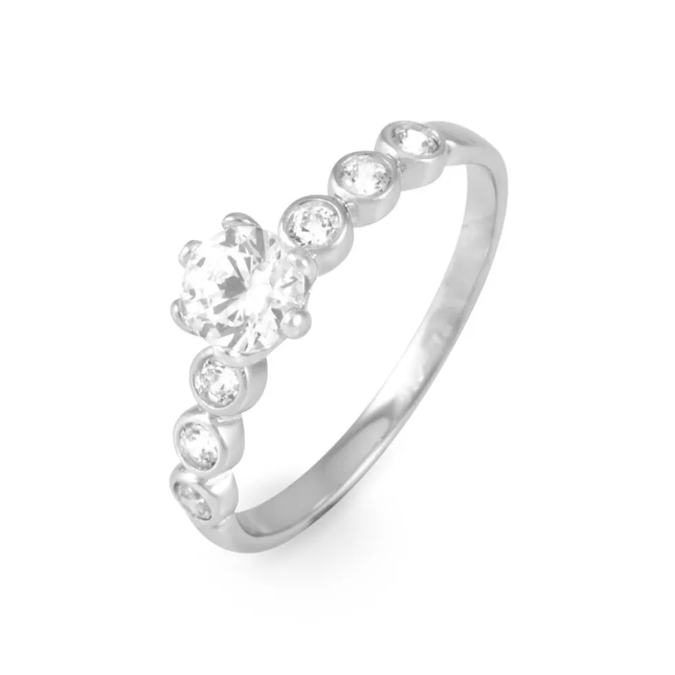 Bague Didiane Argent Blanc Oxyde De Zirconium