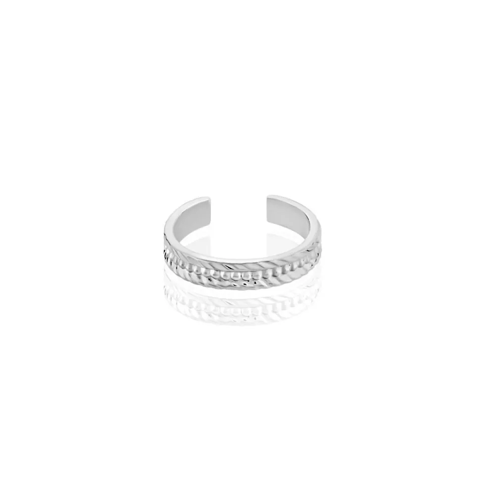 Bague D'oreille Unitaire Seetha Argent Blanc