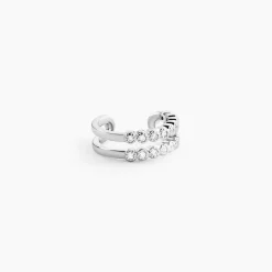 Bague D'oreille Unitaire Widar Argent Blanc Oxyde